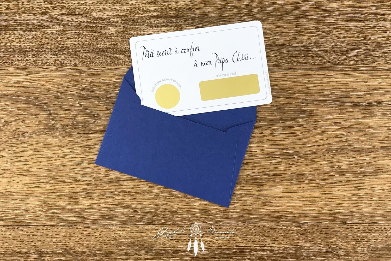 Carte à gratter - Annonce de grossesse au futur Papi