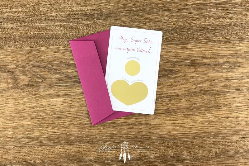 Carte à gratter - Annonce de grossesse à sa soeur
