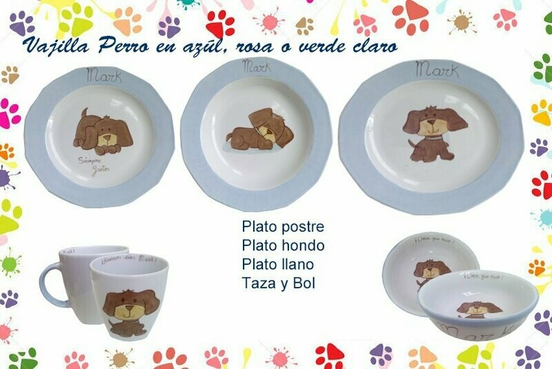 Vajilla perrito (elaboración máximo 15 días laborables)
