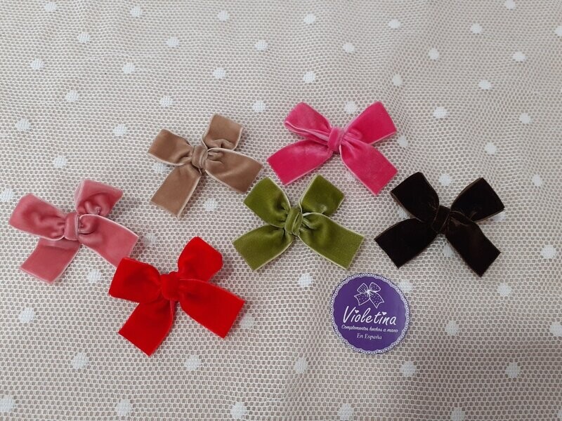 Lazo mini clásico terciopelo - colores