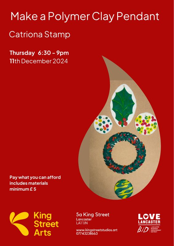 Polymer Clay Workshop: Create Christmas-Inspired Jewellery with Catriona Stamp