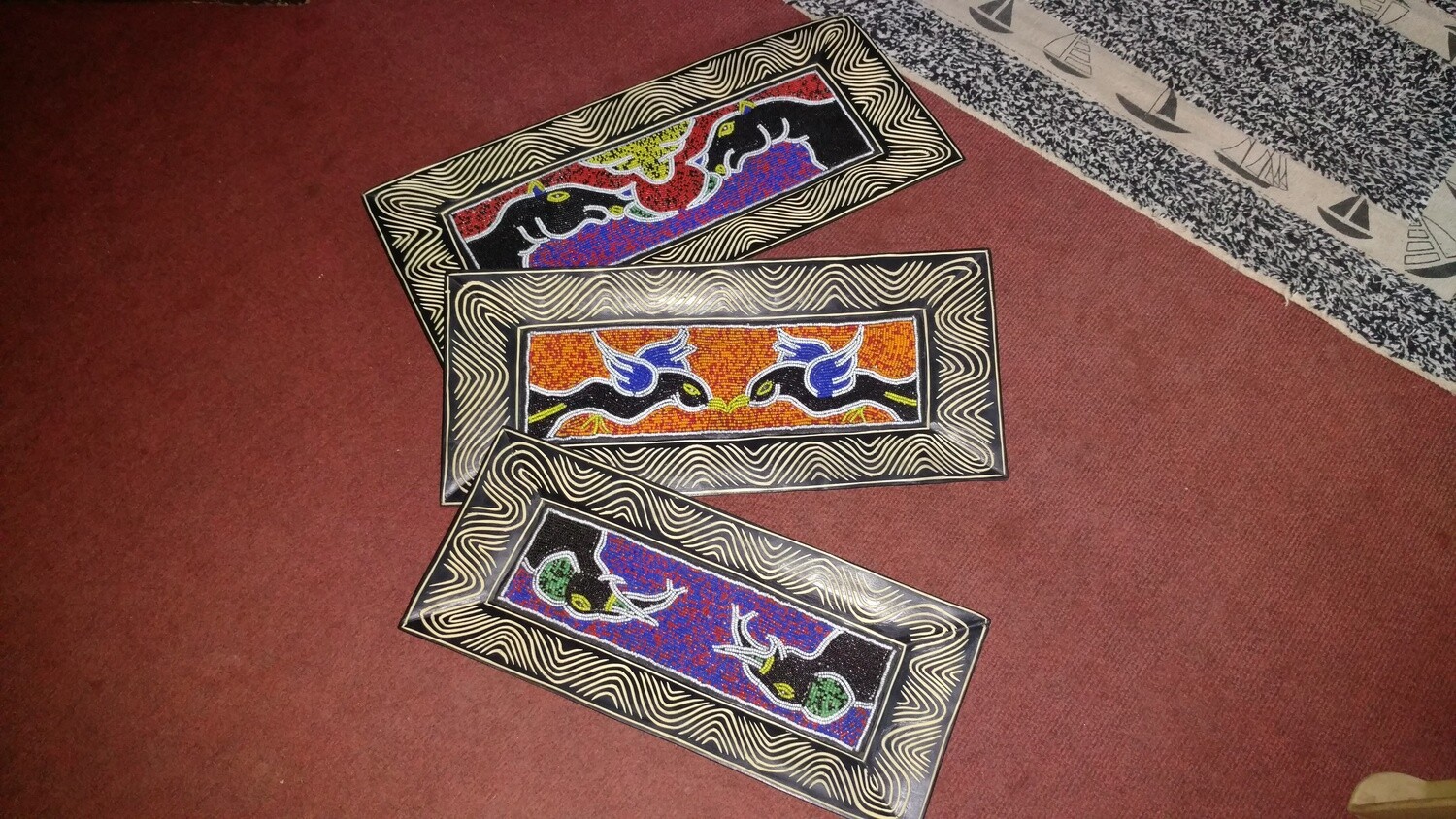 BRAIDED BEADS COASTERS SET