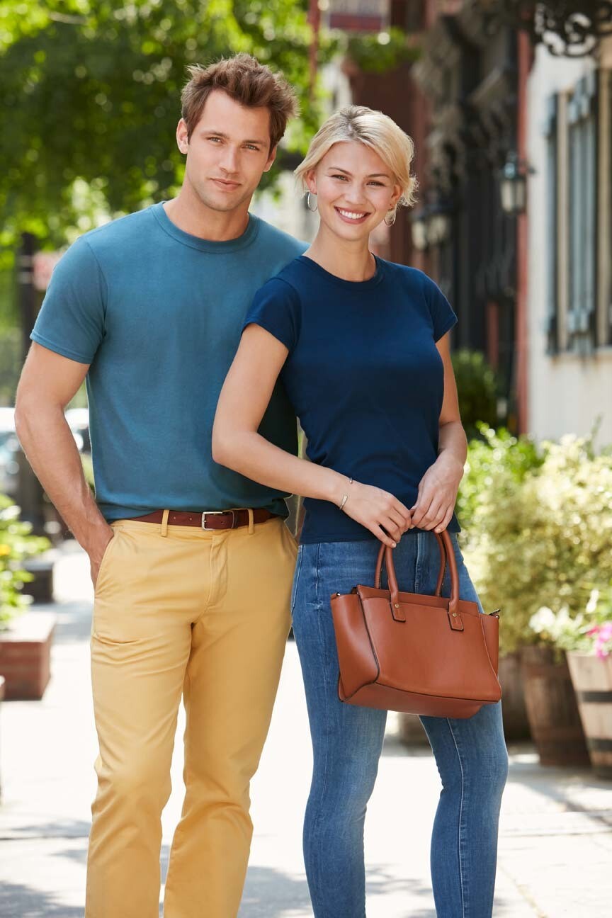 GILDAN Ladies Fitted T-Shirts (100% Cotton)