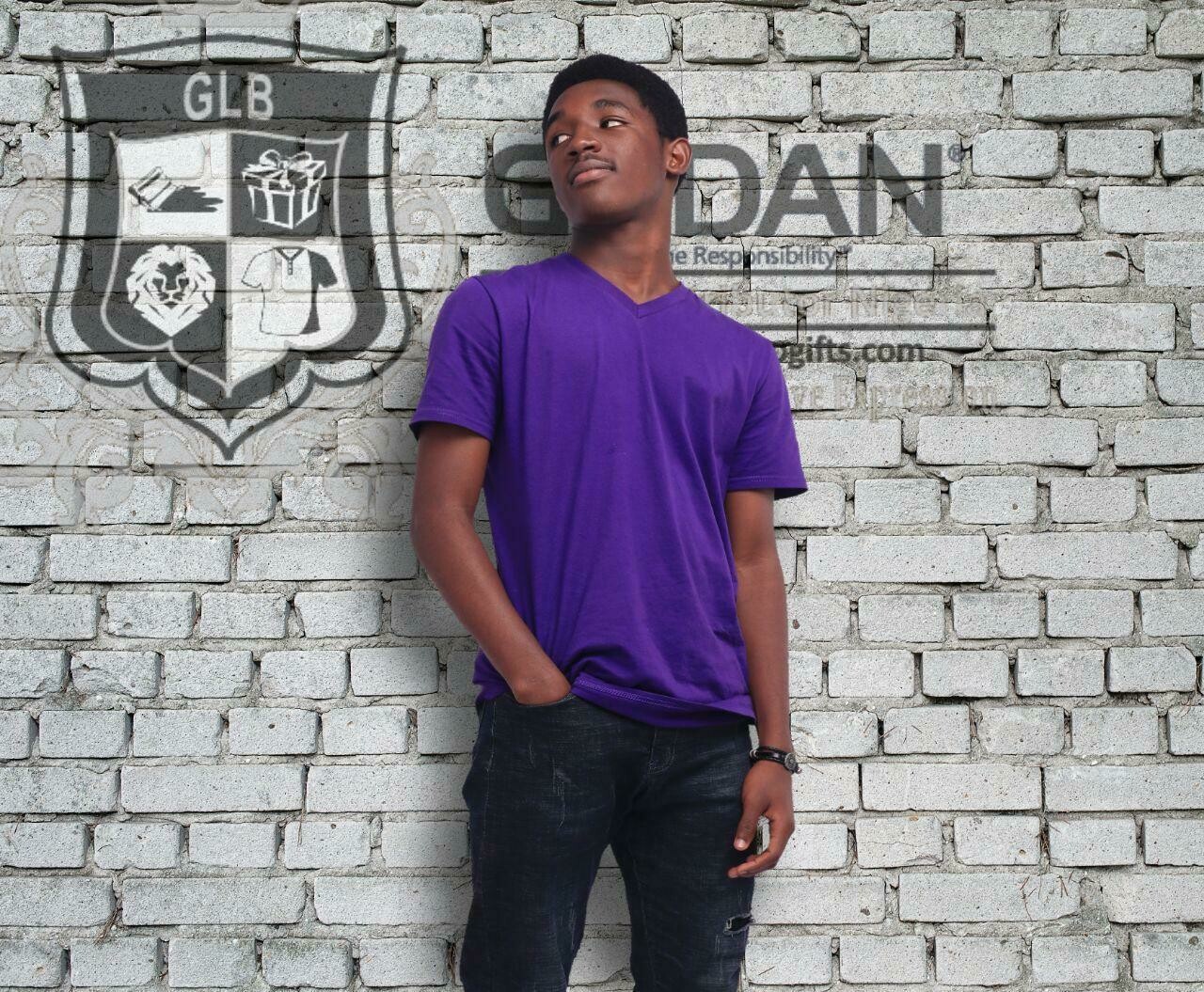 GILDAN V-Neck T-Shirt (100% Cotton)