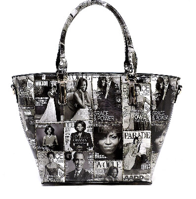 Ms. Obama Magazine Handbag  (Black and White)