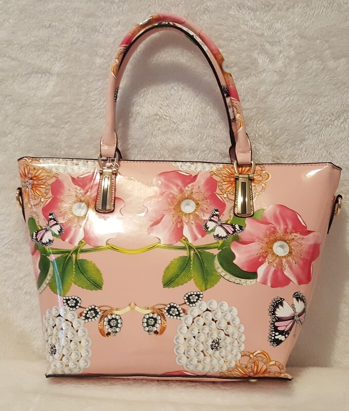 Pink and Pearls  (w/makeup bag)