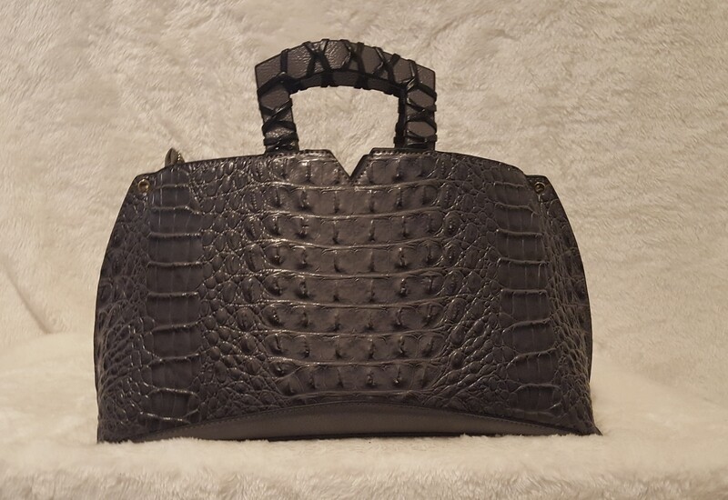 Designer Inspired Grey Croc Pursenality