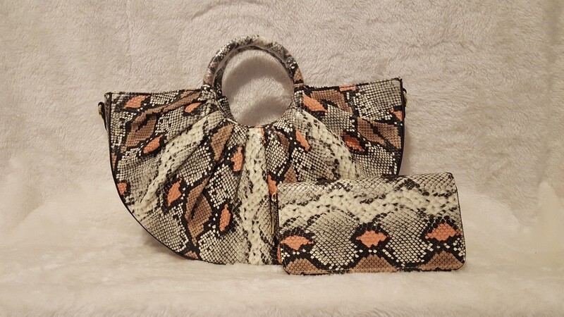 Georgia Peachy Snakeskin Pursenality Set