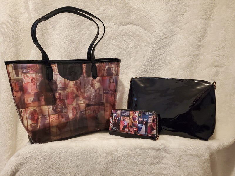 Clear See Thru Obama Pursenality  (3 Set black)