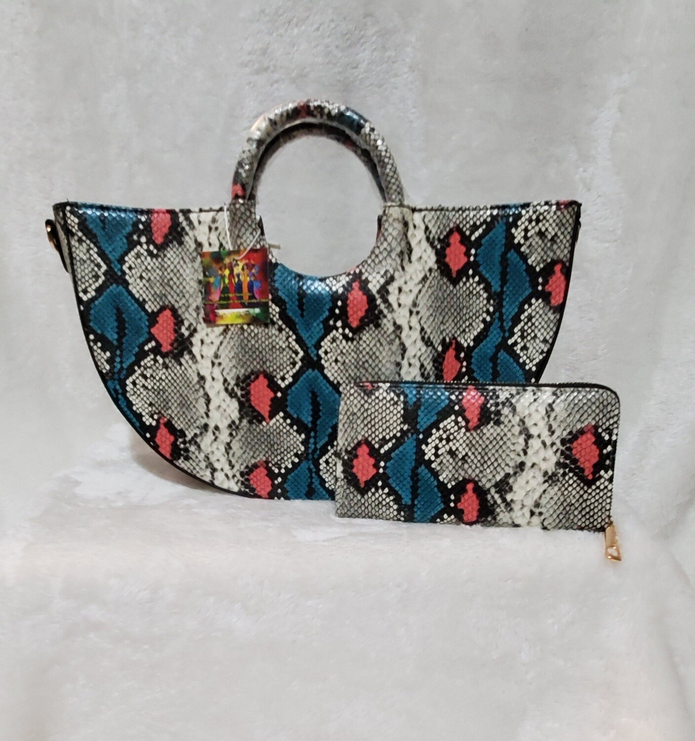 Snake Skin Tender Roni Pursenality (Turquoise and Orange)