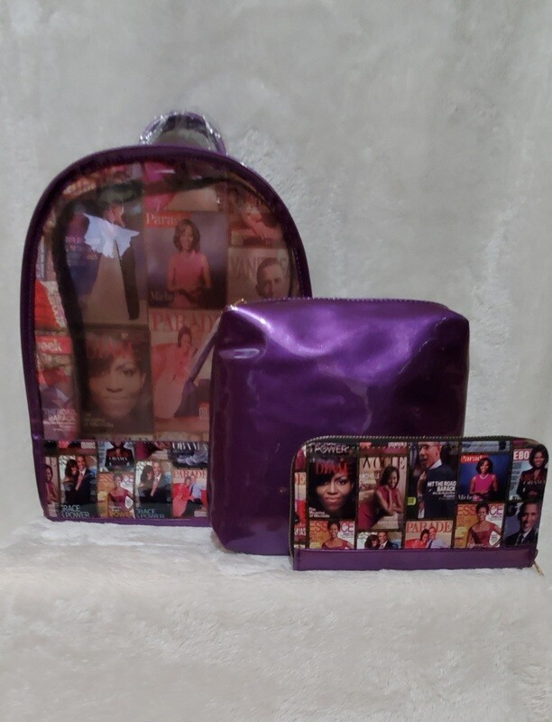 Royalty See Thru Obama Backpack Set
