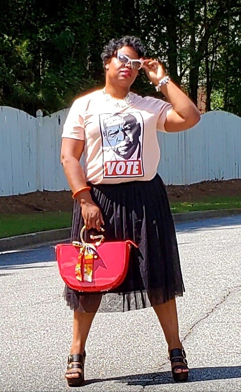 Red Satchel with Gold Handle/ Twill/ Makeup up Bag
