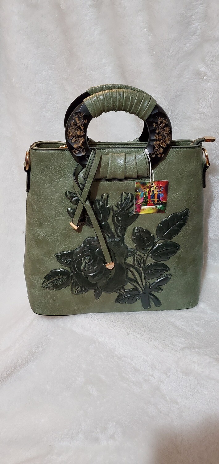 Forest Floral Green Handbag/Crossbody