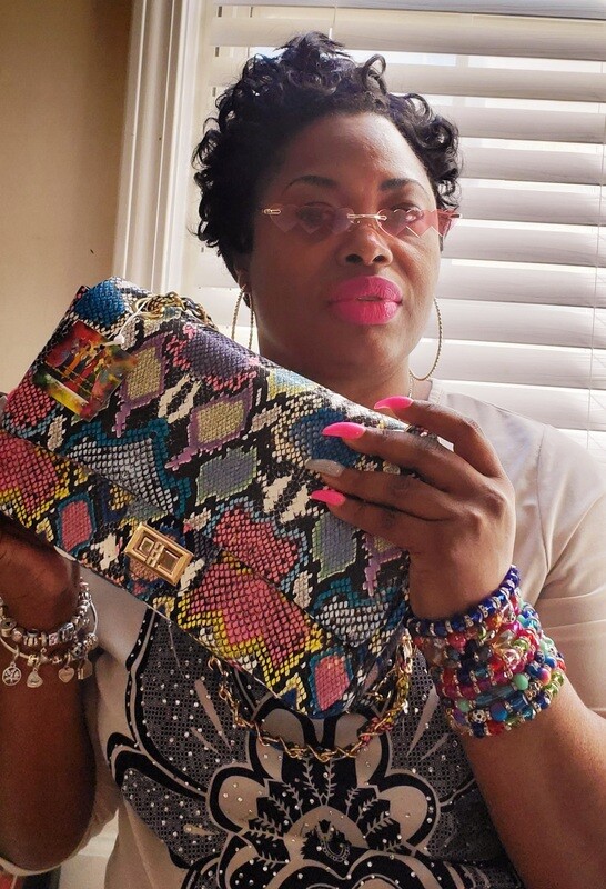 Snakeskin Rainbow Print Inspired Crossbody