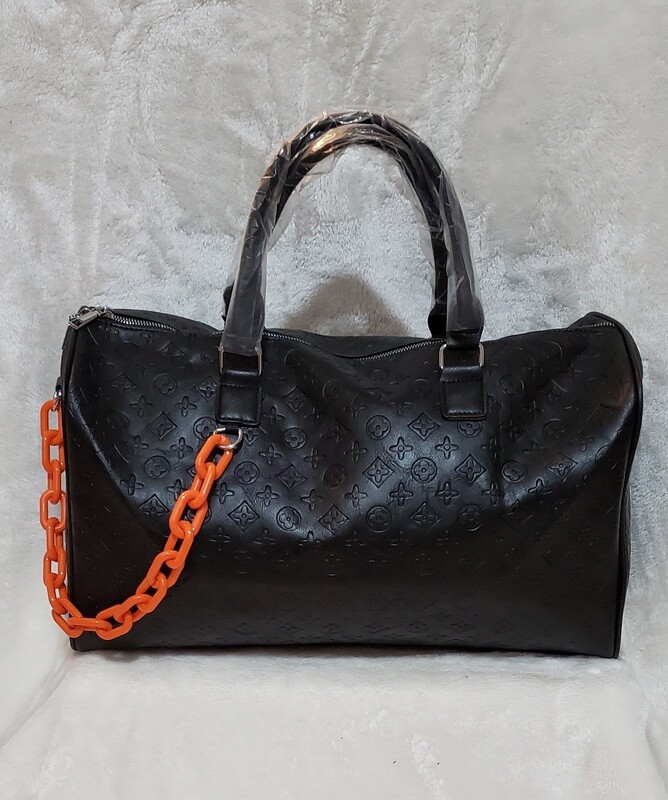 Black Inspired Duffle Orange Chain