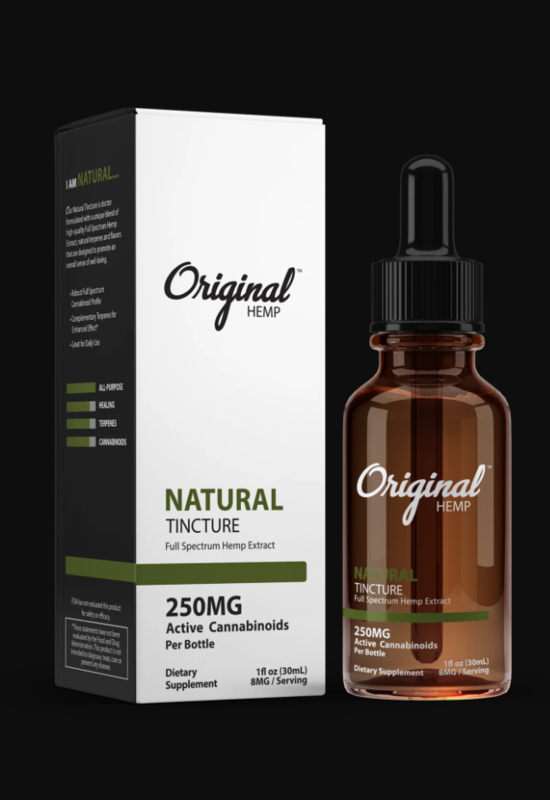 Original Hemp Natural 250mg Tincture (30ml)