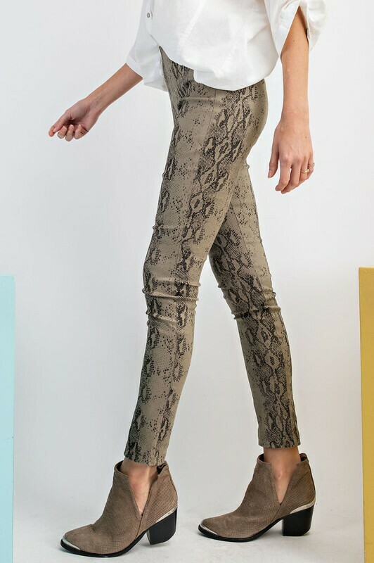 Snake Skin Printed Skinny Pants