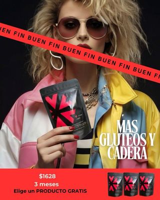 🔥BUEN FIN🔥 3meses V-Grow cápsulas aumenta glúteos