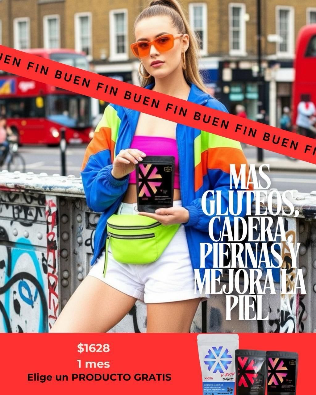 🔥BUEN FIN🔥 Trio aumentador de glúteos cadera pierna Vgrow Vboost y Colágeno V-buty