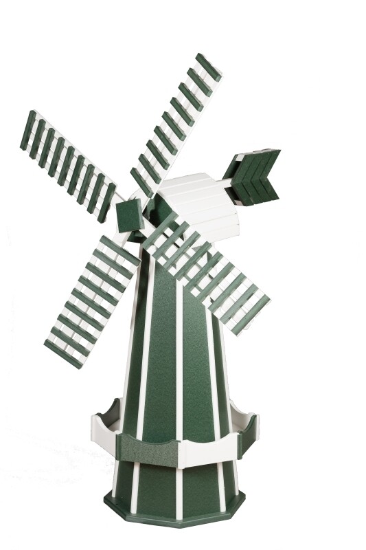 Poly Windmill - Green and Ivory