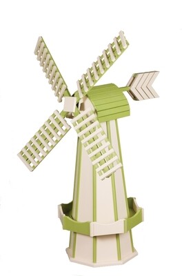 Poly Windmill - Ivory and Lime Green