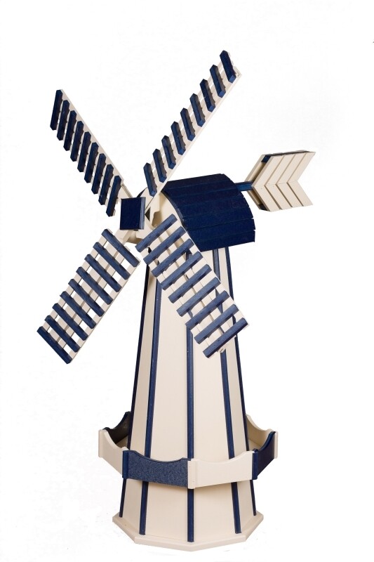 Poly Windmill - Ivory and Navy Blue