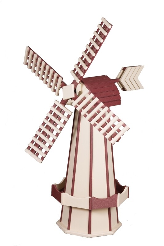 Poly Windmill - Ivory and Red