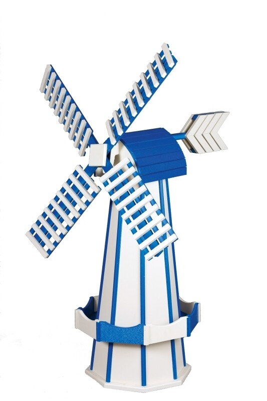 Poly Windmill - White and Bright Blue