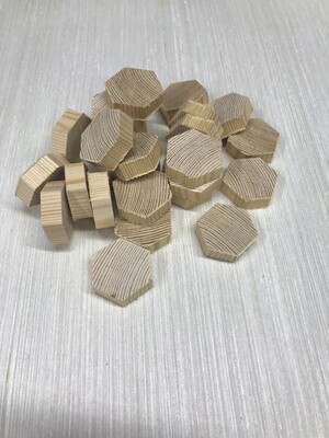Wooden Faux Bolt Heads - 1.25 inch (25 Pieces)