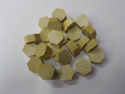 Wooden Faux Bolt Heads - 1.5 inch (25 Pieces)