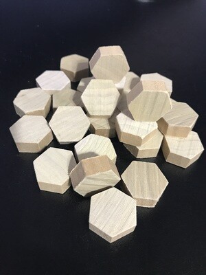 Wooden Faux Bolt Heads - 1 inch (25 Pieces)