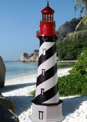 St. Augustine Deluxe Stucco Lawn Lighthouse - 5 ft.