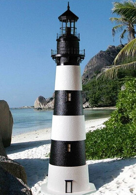 Bodie Island Deluxe Stucco Lawn Lighthouse - 4 ft.