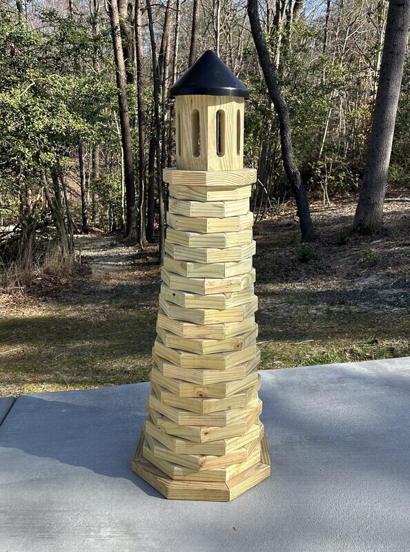 How to Build a 4 ft. Lawn Lighthouse. Authentic Shape.