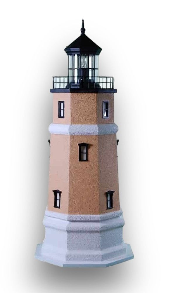 Split Rock Stucco Lawn Lighthouse - 4 ft.