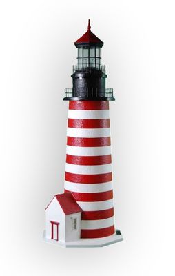 West Quoddy Stucco Lawn Lighthouse - 4 ft.