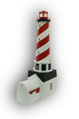 Stucco Lighthouse Mailboxes