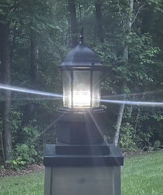 lighthouse beacon shining
