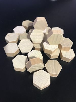 wooden faux hexagon bolt heads