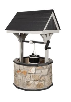 Stone base wishing well for sale