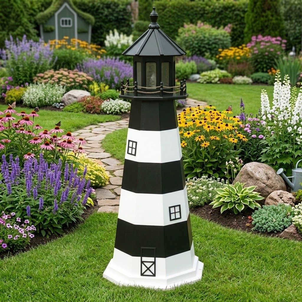 Wooden Bodie Island Lawn Lighthouse