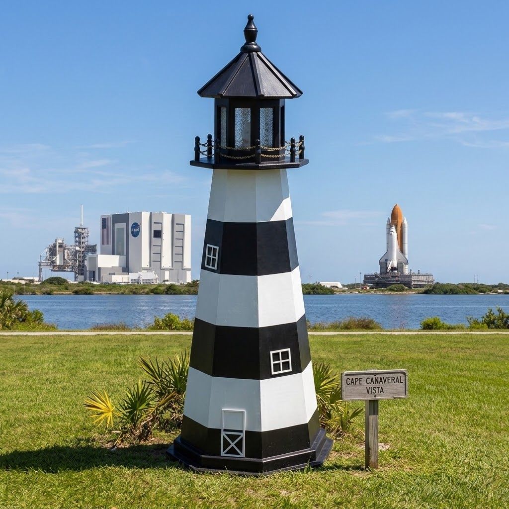 Wooden Cape Canaveral Lawn Lighthouse