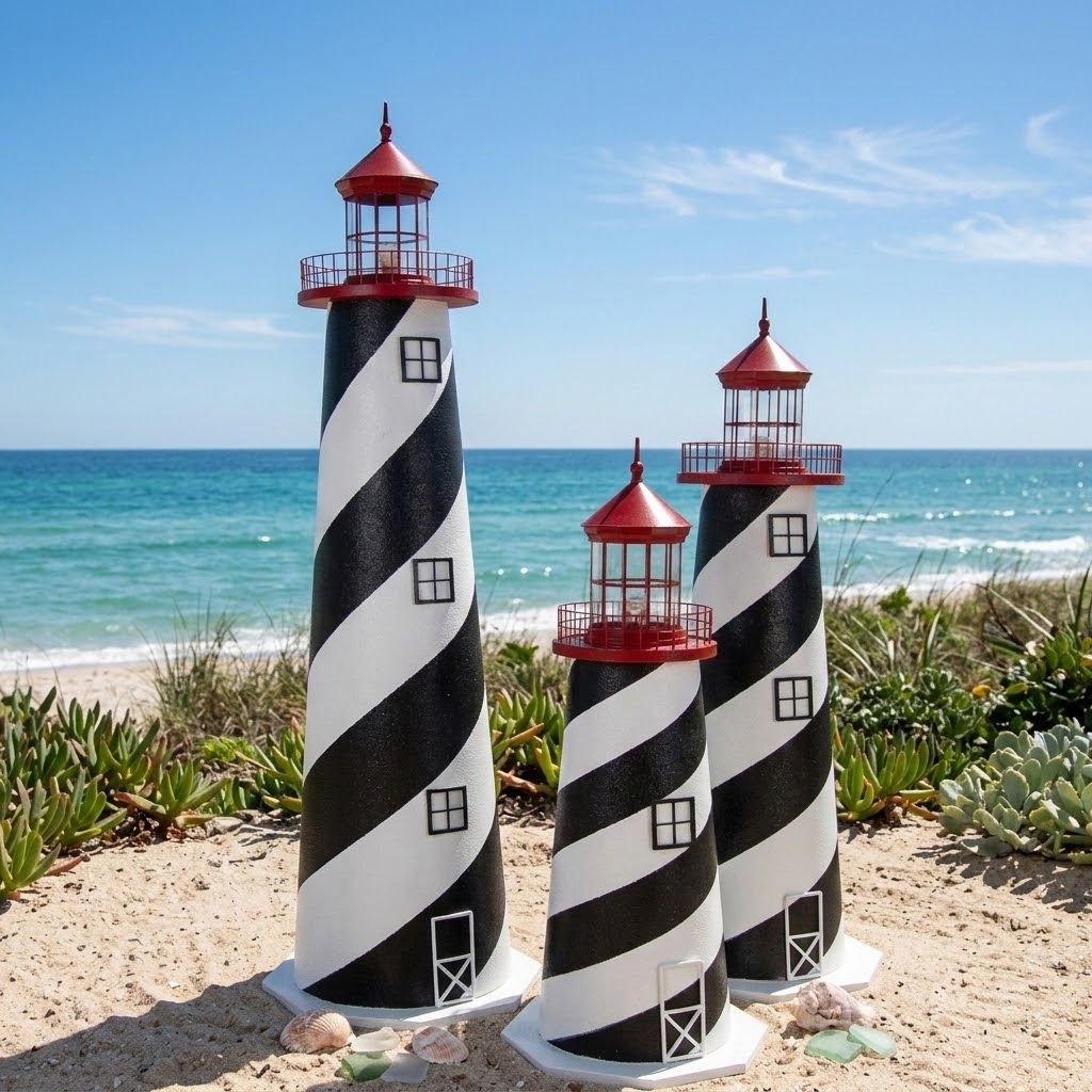 Economy St. Augustine Stucco Lawn Lighthouses