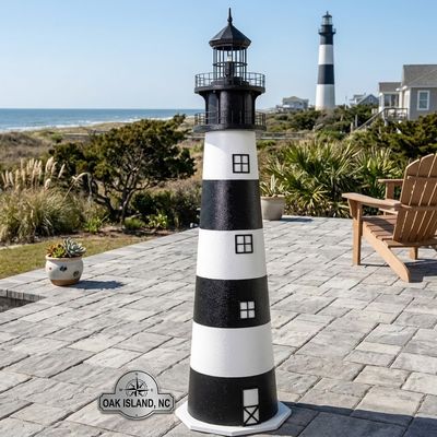 Economy Oak Island Stucco Lawn Lighthouse