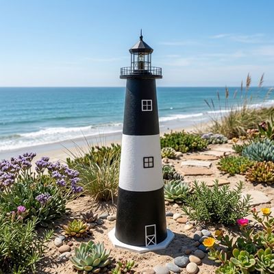Economy Tybee Stucco Lawn Lighthouse