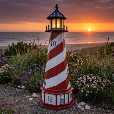 Hybrid Patriotic Lawn Lighthouse