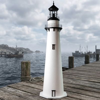 Fenwick Deluxe Stucco Lawn Lighthouse - 4 ft.