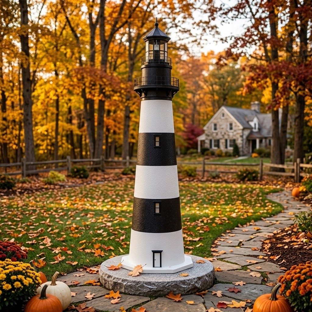 Bodie Island Deluxe Stucco Lawn Lighthouse - 4 ft.