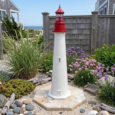 Cape May Deluxe Stucco Lawn Lighthouse - 5 ft.