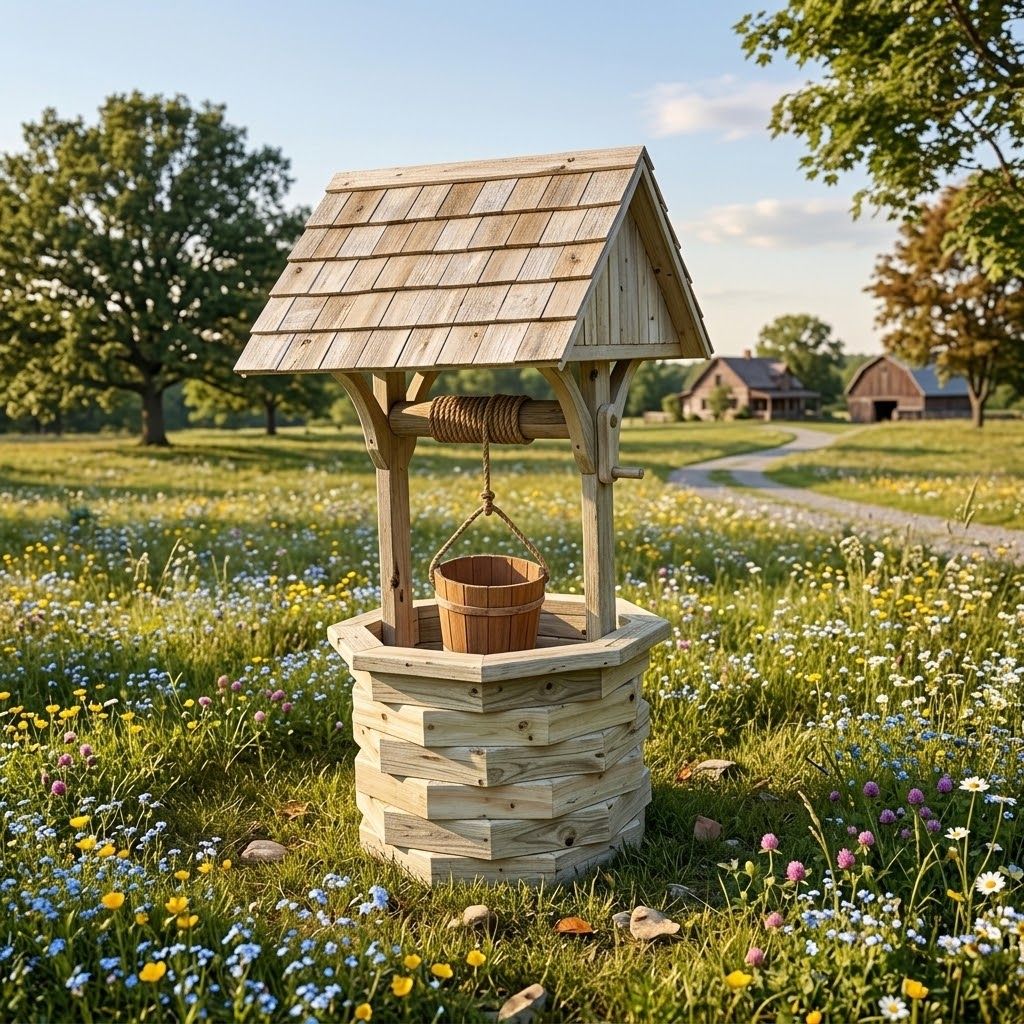 6 ft. Wishing Well Woodworking Project - Download
